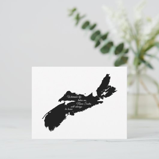 Wohin auch immer - Nova Scotia wird immer Zuhause  Postkarte (Stehend Vorderseite)