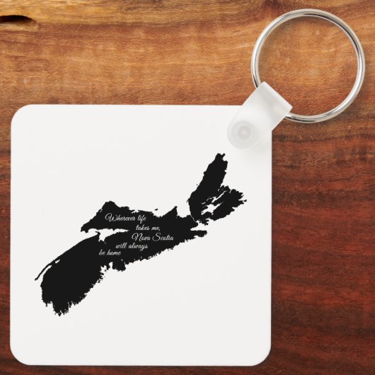 Wohin auch immer - Nova Scotia wird immer Zuhause  Schlüsselanhänger (Rückseite)