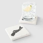 Wohin auch immer - Nova Scotia wird immer Zuhause  Steinuntersetzer (Seitenansicht)