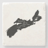 Wohin auch immer - Nova Scotia wird immer Zuhause  Steinuntersetzer (Vorderseite)