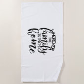 Wohin die Familie| Monogramm Personalisiert Strandtuch (Vorderseite)