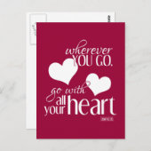 Wohin du auch gehst, geh mit deinem ganzen Herz Postkarte (Vorne/Hinten)