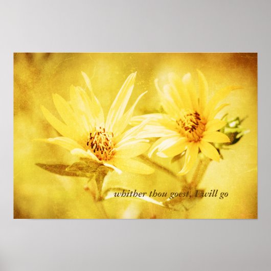 Wohin du willst Wildblume Art Poster (Vorne)