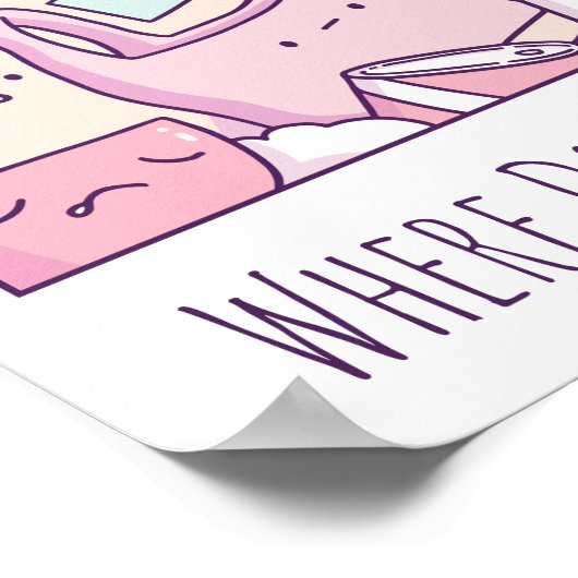 Wohin führt der ganze Müll? Poster (Ecke)