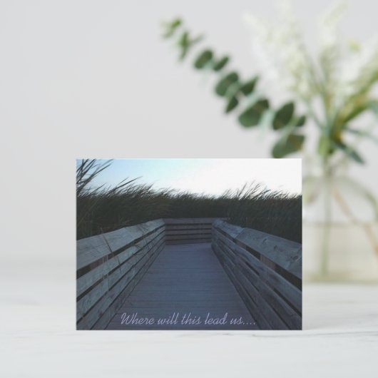 Wohin führt uns das? postkarte (Stehend Vorderseite)