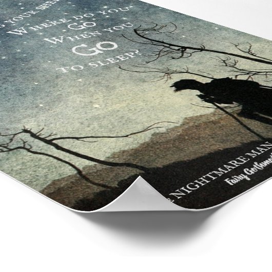 Wohin gehst du? Arthur Rackham Illustration Poster (Ecke)