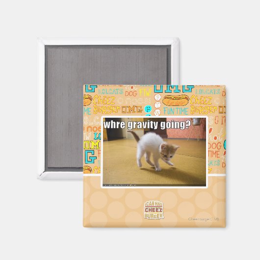 Wohin geht die Schwerkraft? Magnet (Vorderseite/Rückseite)