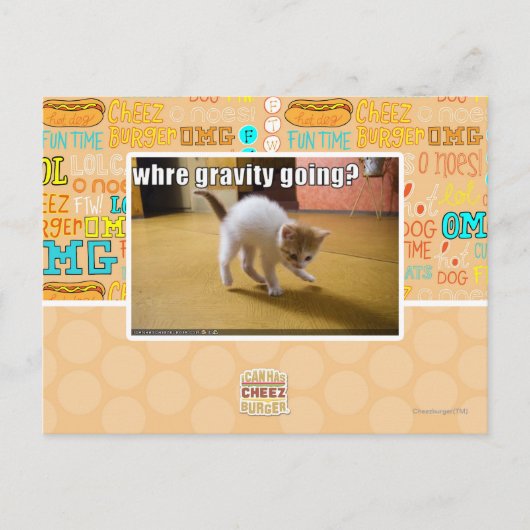 Wohin geht die Schwerkraft? Postkarte (Vorderseite)