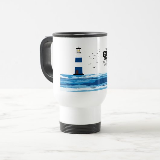 Wohin Gott führt er Reisemugge bereitstellt Reisebecher (Vorderseite Links)