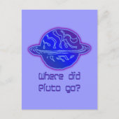 Wohin ist Pluto gegangen? Postkarte (Vorderseite)