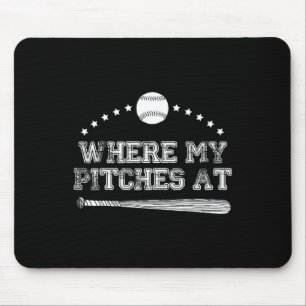 Wohin meine Pitches bei Softball Pitcher Geschenk? Mousepad