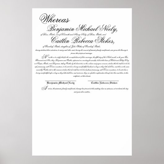 Wohingegen Benjamin Michael Neely, von Boise, Ida. Poster (Vorne)