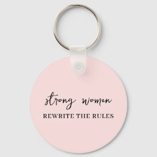Wohl erzogene Frauen   Rosa feministischer Zitat-S Schlüsselanhänger