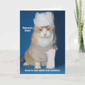 Wohlbefinden bei Unfällen/gebrochenem Arm Karte (Vorderseite)