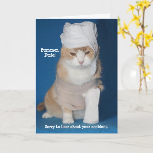 Wohlbefinden bei Unfällen/gebrochenem Arm Karte (Gelbe Blume)