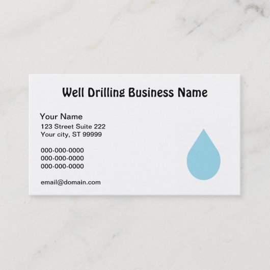 Wohle Bohrung Visitenkarte (Vorderseite)