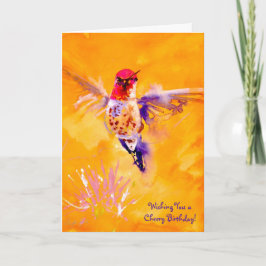 "Wohles hallo!" Kolibri-Druck Karte