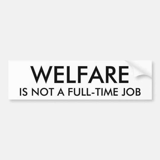 WOHLFAHRT, IST NICHT EIN VOLLZEITjob Autoaufkleber (Vorne)