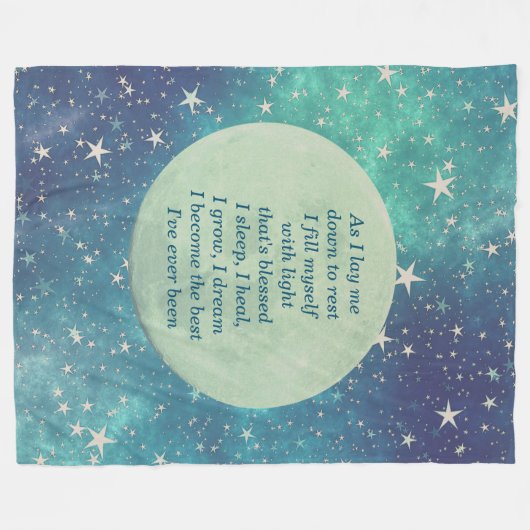 Wohlfühl-Segen-Design Fleecedecke (Vorderseite (Horizontal))