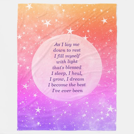 Wohlfühl-Segen-Design Fleecedecke (Vorderseite)