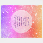 Wohlfühl-Segen-Design Fleecedecke (Vorderseite (Horizontal))