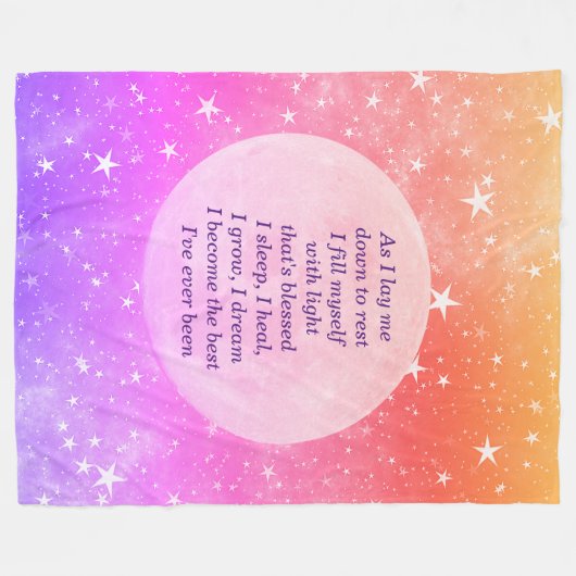 Wohlfühl-Segen-Design Fleecedecke (Vorderseite (Horizontal))