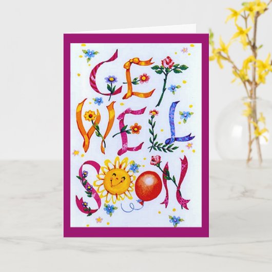 Wohlfühlen Karte (Gelbe Blume)