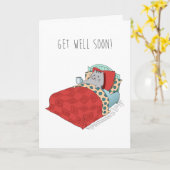 Wohlfühlen Sie sich besser kalte Grippe krank Nied Karte (Gelbe Blume)