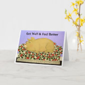 Wohlfühlkarte mit Schweinefleisch Karte (Gelbe Blume)