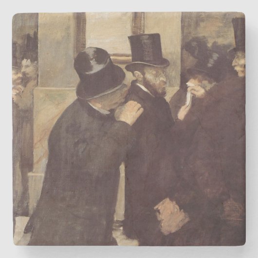 Wohlhabende Männer an der Börse (von Edgar Degas) Steinuntersetzer (Vorderseite)