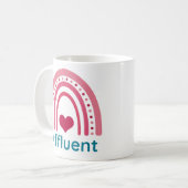 Wohlhabende Viva Magenta Boho Rainbow Kaffeetasse (Vorderseite Links)