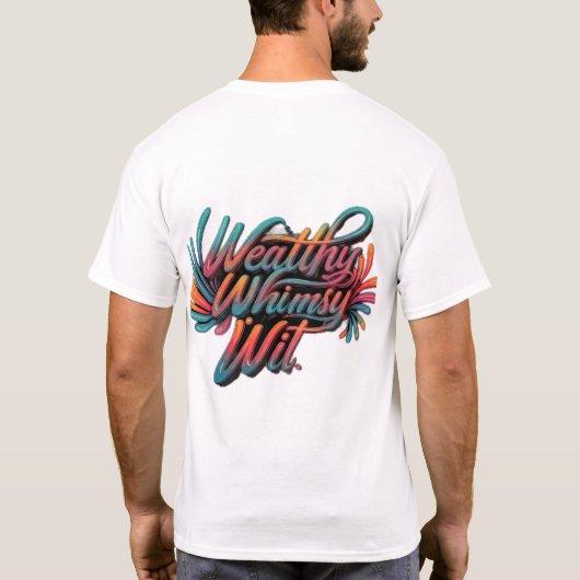 Wohlhabender Whimsy Wit Men's Basic T - Shirt (Rückseite)