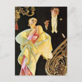 Wohlhabendes Party Goers Postkarte (Vorderseite)