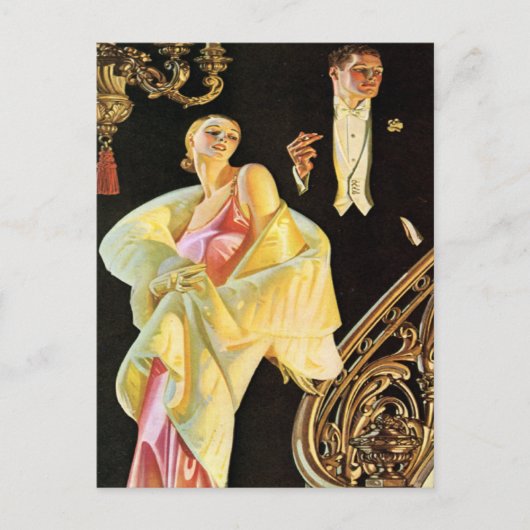 Wohlhabendes Party Goers Postkarte (Vorderseite)