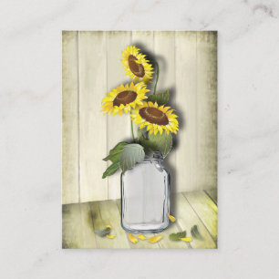 WOHLHABENKARTENJAR MIT SONNENBLUMEN BEGLEITKARTE
