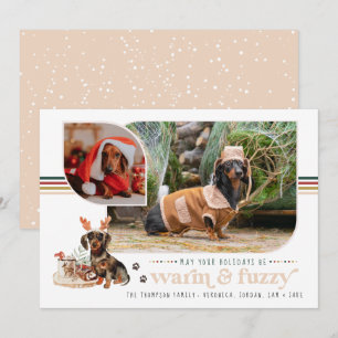 Wohlige Wärme   Urlaubsfotokarte mit Haustier Feiertagskarte