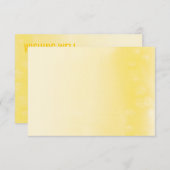 WOHLKARTE :: ombre watercolor gelb Begleitkarte (Vorne/Hinten)