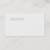 Wohlstand Bäume Wellness und Heilkunst Visitenkarte (Rückseite)