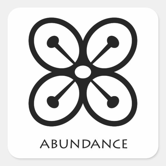 Wohlstand ( Bese Saka ) Adinkra Symbol Sticker (Vorderseite)