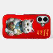 Wohlstand Glück Katze chinesisches Neujahr Case-Mate iPhone Hülle (Rückseite (Horizontal))