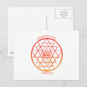 Wohlstand in Sri Yantra Postkarte (Vorne/Hinten)