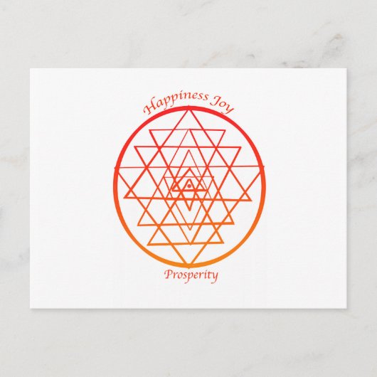 Wohlstand in Sri Yantra Postkarte (Vorderseite)