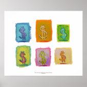 Wohlstand Überfluss Wirtschaft Geld Spaß Kunst Poster (Vorne)