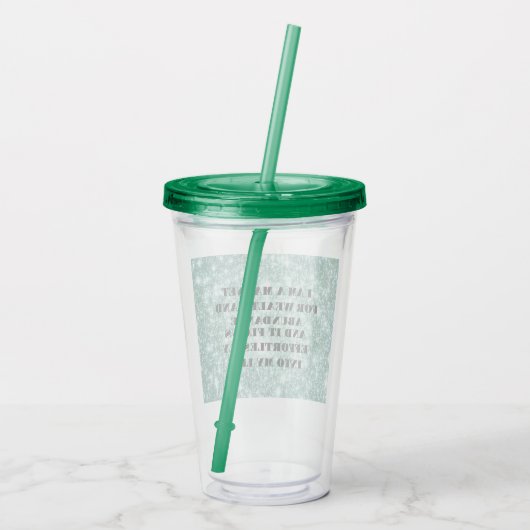 Wohlstand und Abundanznachweis Acryltrinkbecher (Rückseite)