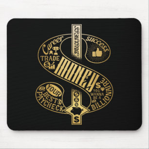 Wohlstand und Erfolg des Dollarsignikums Motiviere Mousepad