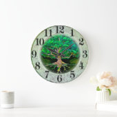 Wohlstand und Gesundheit des Lebens Große Wanduhr (Zuhause)