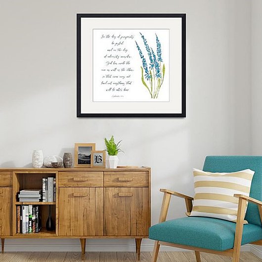 Wohlstand und Widrigkeit blau floral Poster