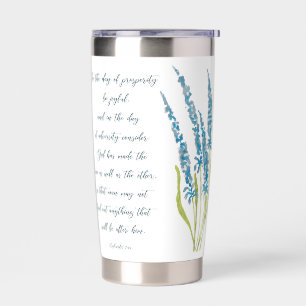 Wohlstand und Widrigkeit blau floral Thermobecher