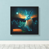 Wohlstandskrabbit im Mondlicht Leinwanddruck (Insitu (Holzboden))