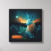 Wohlstandskrabbit im Mondlicht Leinwanddruck (Vorderseite)